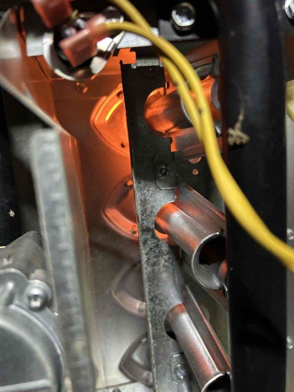 Responded to no heat complaint for upstairs system located in attic. Upon inspection, found system had no power despite thermostat battery replacement. Diagnosed failed ignition sequence with burner assembly not engaging properly. Repaired ignition circuit and verified proper flame sensor operation. System now functioning correctly with normal heating cycles.
