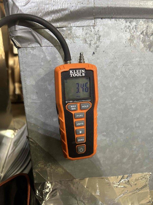 Completed installation of a complete Lennox HVAC system, including a ML296UH090XE48CK two-stage 90K BTU 96% efficiency gas furnace, ML14KC1-036-230 3-ton air conditioning unit, and CK40CT-30/36C-71 3-ton evaporator coil. Removed existing basebox system, set new furnace on brick foundation, installed standard filter rack, replaced condensate pump with new tubing to sump pump, and connected to existing PVC exhaust, gas line, return ductwork, and refrigerant lines. System pressure tested at 3.48 WC.