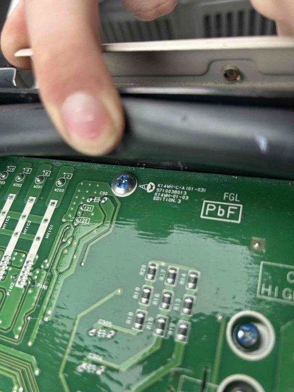 Diagnosed control board failure in mini-split system causing no heat issue. Removed and inspected PCB which showed evidence of component damage. Also evaluated units #107 and #108 to assess heat kit improvements as previously discussed with Mr. Sower; recommendations for electrical modifications will be provided upon owner's return.