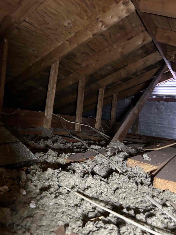 Performed annual care plan maintenance on crawlspace HVAC system with furnace, AC, and coil. Inspected attic/crawlspace area, noting significant dust accumulation on wooden structural elements and disturbed insulation material. Customer supplies 16x20x1 filters as specified in their one-year care plan associated with new installation.