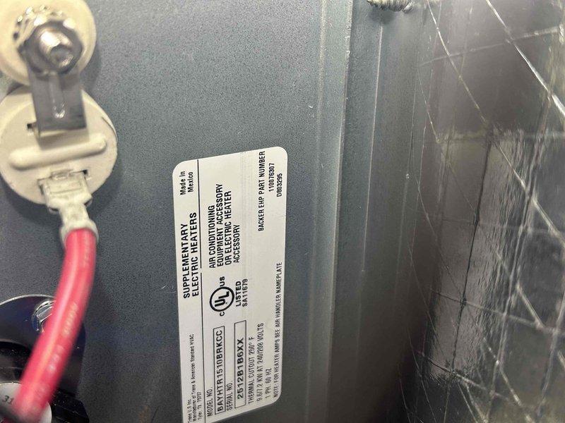 Responded to callback for heat pump underperforming (67°F set point, 61-62°F actual). Performed diagnostic testing with manifold gauge set on outdoor unit. Inspected supplementary electric heater components and verified proper operation. System now maintaining desired temperature.