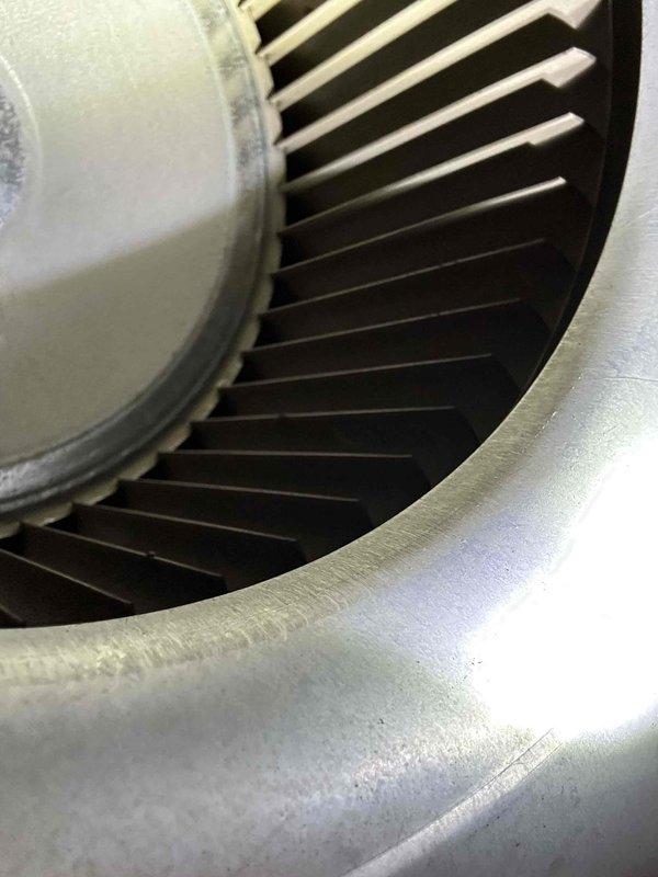 Performed scheduled Care Plan Tune Up on AC and gas furnace system located in attic (accessed via garage). Inspected and cleaned blower wheel assembly to remove dust accumulation, improving system efficiency. Customer will provide required filters (20x25x1 and 16x20x1) for replacement.