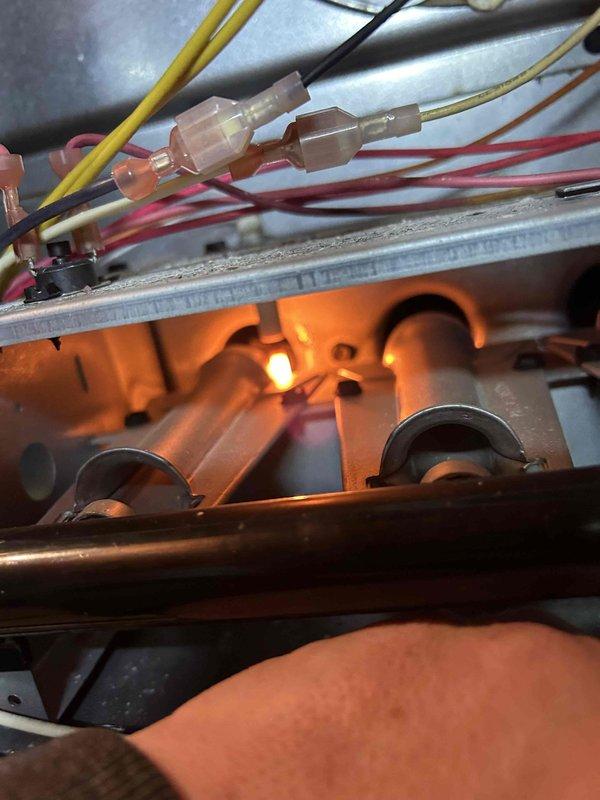 Performed annual tune-up on dual fuel system located in attic per Care Plan agreement. Inspected electrical connections and wiring, verified proper flame pattern and combustion in gas furnace, and confirmed system operation. All components functioning correctly with no issues detected.