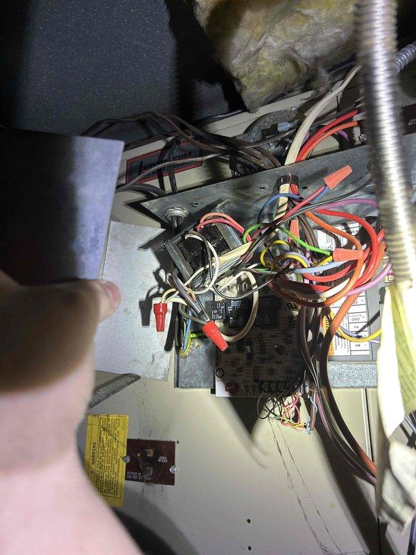 Diagnosed 20+ year old gas furnace with complete system failure. Upon inspection, discovered severe corrosion on the heat exchanger and faulty control board connections with damaged wiring. Replaced control board, rewired electrical connections, and advised customer that heat exchanger replacement will be necessary in near future due to safety concerns.