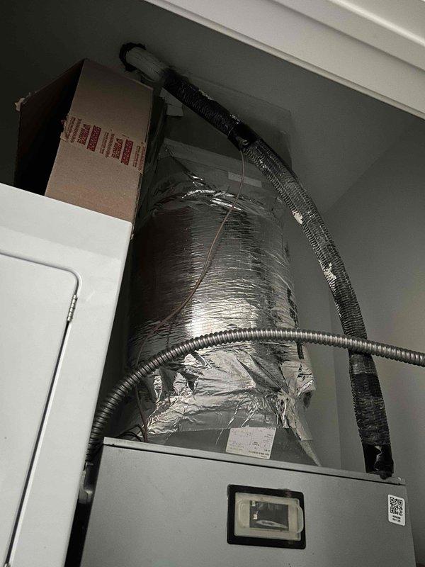 Responded to commercial no heat service call for rooftop unit. Upon inspection, discovered failed refrigerant drier component in refrigeration lines causing system malfunction. Replaced filter drier and reconnected copper refrigerant lines, then verified proper system operation with heat functioning correctly.