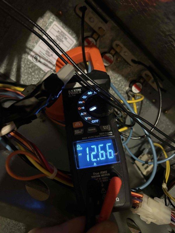 Performed Care Plan Tune Up on multiple HVAC systems including 2 AC units, 2 gas furnaces, 1 heat pump, and 1 air handler. Conducted electrical testing with clamp meter, measuring amperage readings on fan systems. Serviced two humidifiers (one functional, one non-operational as previously noted), and replaced filters (16x16x1, 16x25x4, 20x20x1) and #35 humidifier pad.