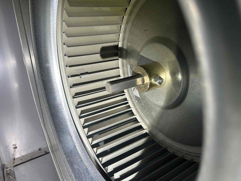 Performed Care Plan Tune-Up maintenance on GF/AC system located in cellar. Inspected blower wheel assembly which showed minor dust accumulation on the fan blades. Temperature differential testing using PD150 pocket thermometer indicated reading of 1.8°F. Customer-provided 16x20x1 filters were installed during service.