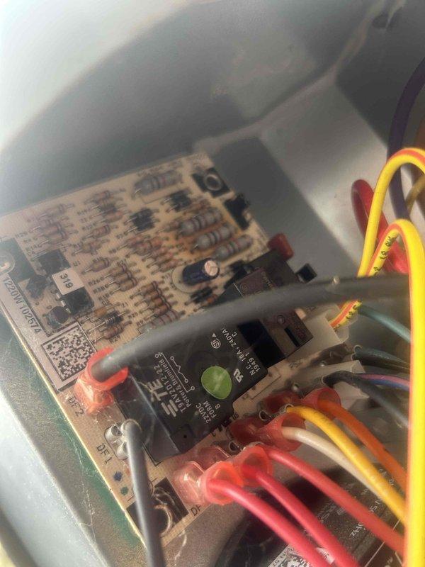 Performed routine Care Plan Tune Up service on heat pump and air handler located in attic. Inspected and documented condition of air filter, noting proper installation with no bypass issues. Examined control board within air handler, verifying all electrical connections were secure and components showed no signs of failure or excessive wear.