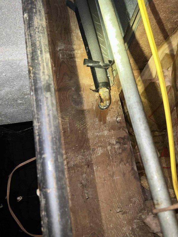 Successfully replaced deteriorated galvanized piping in the crawlspace with new PEX lines, connecting to the existing supply line entry point. Installed an access shutoff valve in the garage wall for improved serviceability. All connections were tested and confirmed leak-free upon completion.