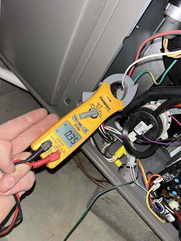 Performed routine Care Plan Tune Up on dual AC/GF systems located in basement. Conducted electrical testing with clamp meter to verify proper current draw (0.25A) and inspected internal components of furnace including wiring connections, control mechanisms, and gas burners. Systems functioning properly with no issues identified; customer changes filters quarterly as recommended.