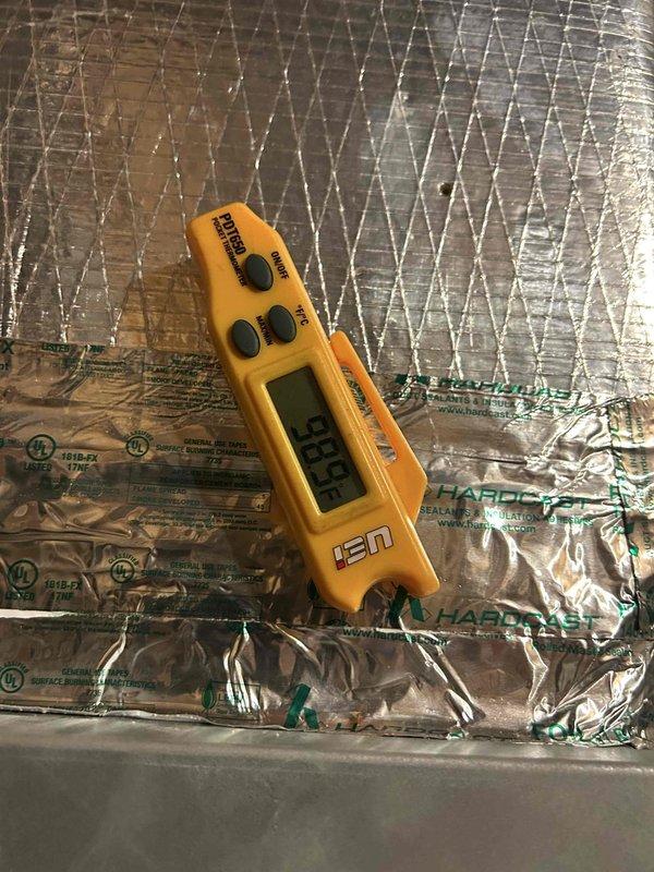 Performed scheduled Care Plan Tune Up on customer's system located in basement. Took temperature readings (71°) of insulated components and measured system pressure (818.6) using UEi testing equipment. Replaced 24x24x1 filter supplied by customer and verified proper operation of all components.