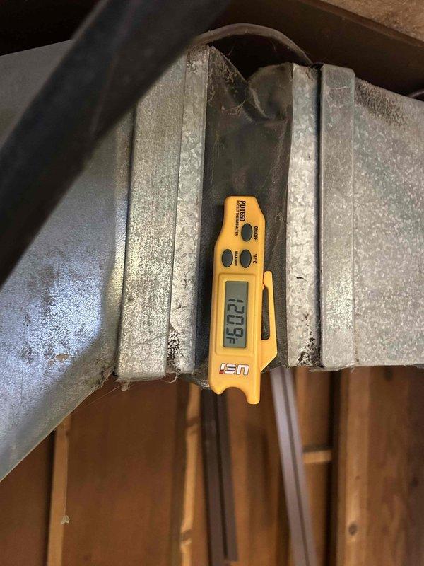 Diagnosed 20-year-old furnace with intermittent operation issue that required multiple resets. Temperature readings confirmed inadequate heat output (20.8°F at supply) and inspection of the aging mechanical thermostat showed significant wear. Recommended replacement of both furnace and thermostat due to age, repeated failures, and diminishing reliability.