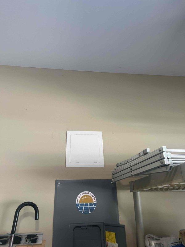 Installed a new 240V 50 AMP dedicated circuit for customer's electric range conversion from gas. Work included mounting a new electrical box, installing appropriate receptacle and cover plate in the designated kitchen recess area, and ensuring proper connection to support the appliance upgrade.