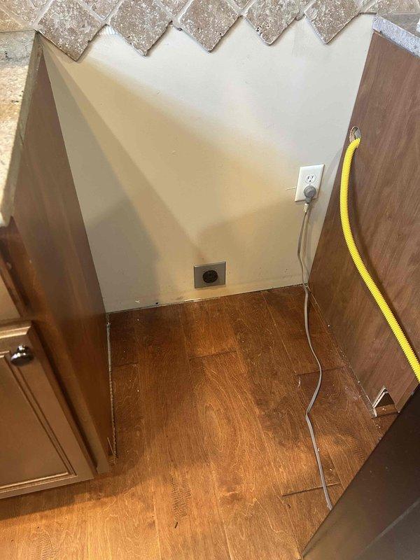 Installed a new 240V 50 AMP dedicated circuit for customer's electric range conversion from gas. Work included mounting a new electrical box, installing appropriate receptacle and cover plate in the designated kitchen recess area, and ensuring proper connection to support the appliance upgrade.