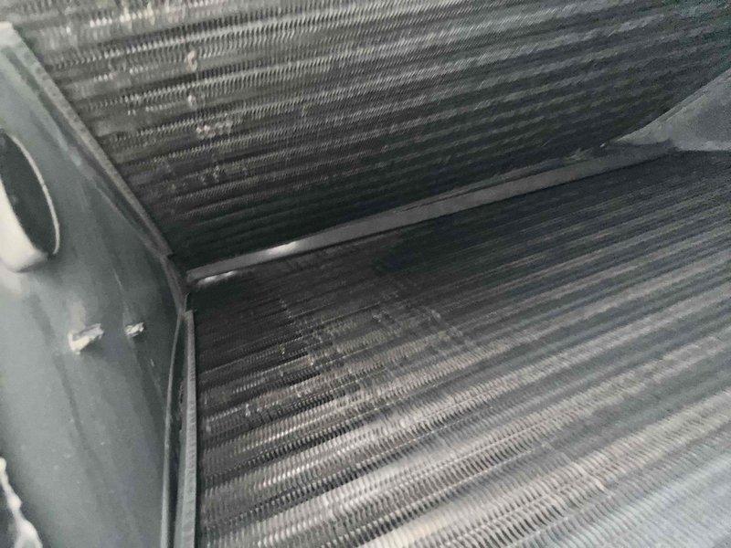 Performed maintenance service on a relatively new club single HVAC system located in the garage attic. Inspection revealed dust accumulation on the evaporator coil fins requiring cleaning. Replaced the 14x25x1 air filter and renewed customer's Gold maintenance plan.