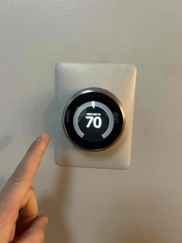 Completed seasonal Care Plan Tune Up service on a dual HVAC system with indoor units located in the attic and basement. Inspected and verified proper operation of the smart thermostat system set to heat mode. Examined blower wheel assembly for both units, confirming normal condition with no debris accumulation or mechanical issues. Customer provides their own air filters.