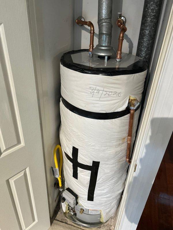 Successfully installed a 40-gallon gas water heater with proper insulation and copper pipe connections. Completed all necessary plumbing work including removal and disposal of the existing unit, reconnection to water lines, and electrical hookup. Final inspection confirmed proper operation with all manufacturer warranty information provided to customer.