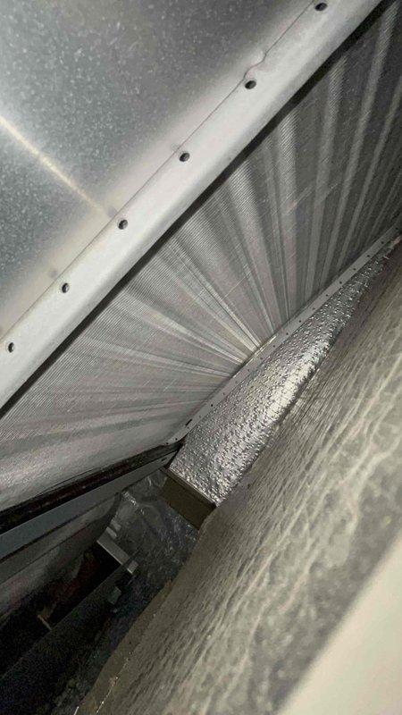 Performed care plan tune-up on heat pump/gas furnace system located in basement as scheduled. Installed customer-supplied 16x25x1 GreenPac filter and inspected ductwork insulation for proper sealing. Electrical testing with clamp meter showed unit drawing 1.75A, which is within normal operating parameters.