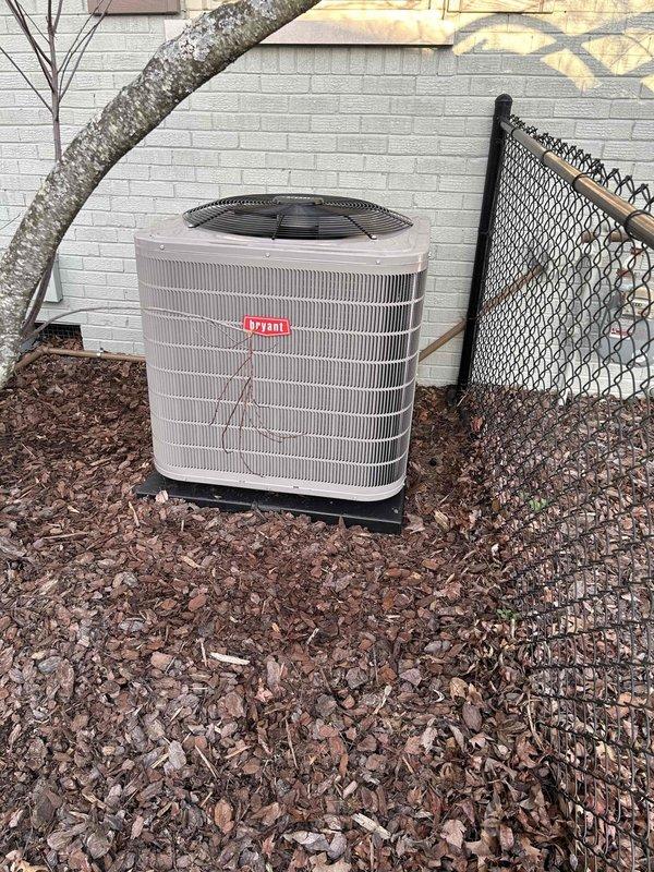 Successfully installed a complete Bryant two-stage HVAC system, including an 80K BTU 97% efficient furnace, 3-ton 18 SEER2 AC unit with matching evaporator coil, and WiFi thermostat. Replaced existing refrigerant line set that was causing system performance issues and installed a new condensate pump to ensure proper drainage.