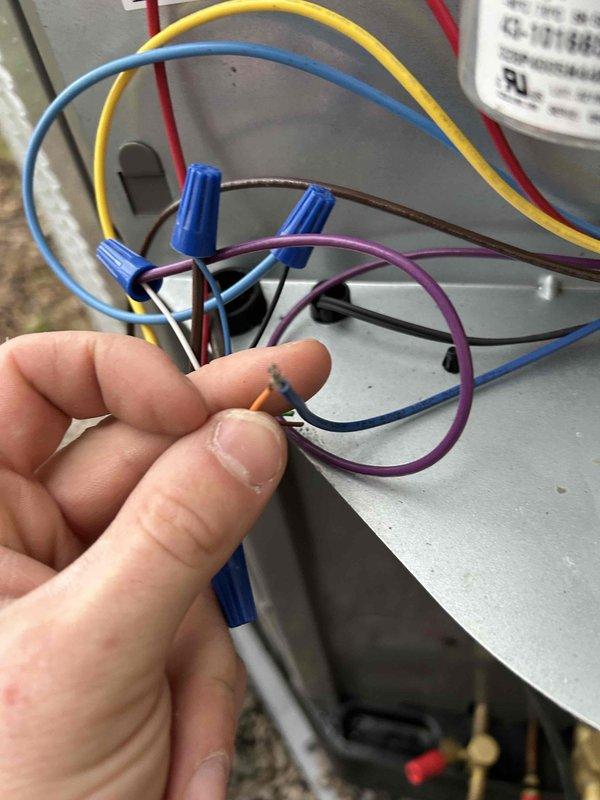 Responded to service call for new AC system installed in January that was not cooling properly. Upon inspection, found incorrect thermostat wiring configuration at the air handler. Reconnected control wiring per manufacturer specifications, verified proper operation in cooling mode with appropriate temperature differential across the coil.
