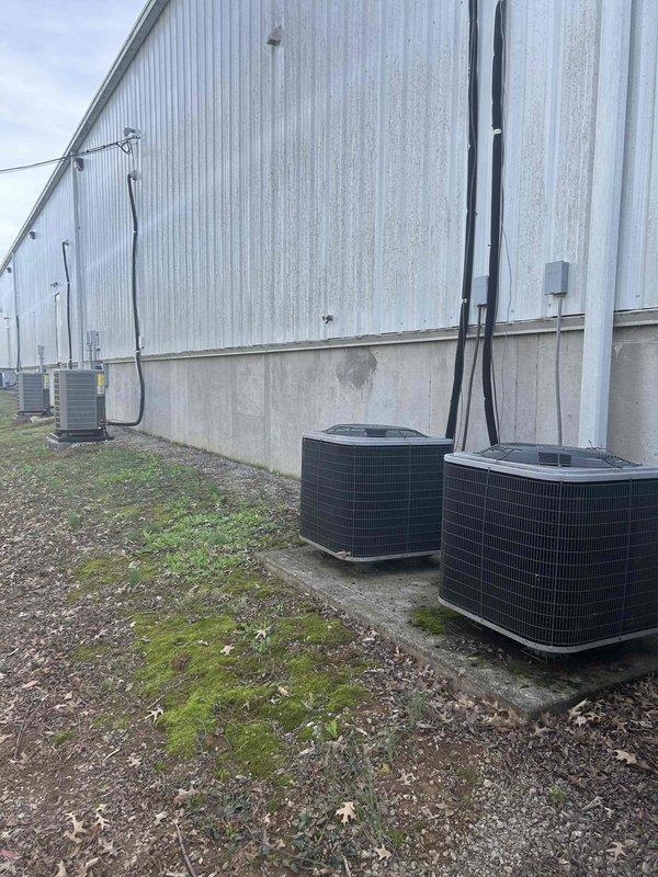 Performed equipment inventory inspection on commercial property, documenting specifications of multiple HVAC units including the interior air handler and exterior condensing units. Gathered all required information for maintenance plan quote including equipment model/serial numbers, filter sizes, belt specifications, and unit locations as requested. All documentation and photos have been compiled for maintenance planning purposes.