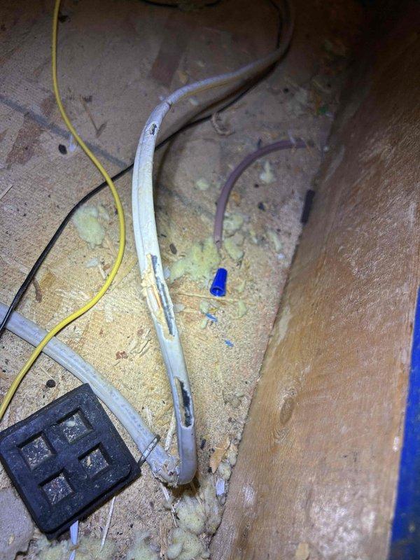 Performed scheduled care plan tune-up on dual HVAC systems (attic and basement units). Identified damaged electrical wiring with exposed insulation in the attic area and replaced faulty capacitor in one unit. Customer provided filters for both systems; all other components functioning within normal parameters after service.