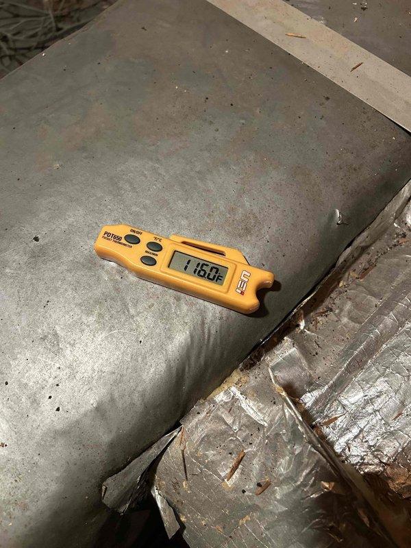 Completed annual maintenance on 9-year-old AC system scheduled for CM in 2025. Performed comprehensive AC tune-up, including temperature differential measurements (1.16ΔF) and electrical diagnostics with readings of 18.99 amps. System is functioning within specifications with no issues identified.