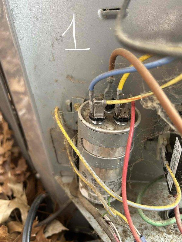 Performed scheduled Care Plan Tune Up on three AC units, three gas furnaces, and humidifier #35. Replaced air filters with one 20x20x1 and two 16x25x1 filters. Conducted electrical component inspection and testing, measuring voltage readings on capacitors to ensure proper operation of all systems.
