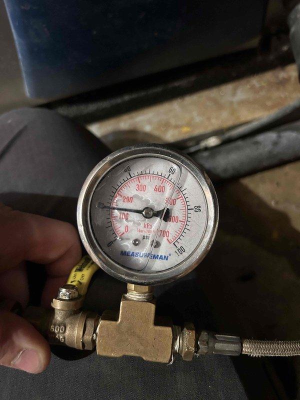 Completed geothermal heat pump service involving replacement of the flow center and associated pump components. Performed a thorough system flush of the ground loop to restore proper circulation. Pressure tested the system to verify proper operation, with readings confirmed at approximately 25 PSI. Additionally, replaced air scrubber cell as approved by customer.