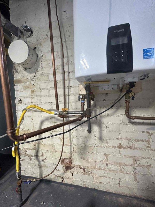 Performed comprehensive 60-point whole home plumbing inspection and completed tankless water heater flush service on Navien unit. Supplied and replaced three QCRO filters including one sediment filter and two carbon filters to ensure optimal water quality and system performance. Inspected all plumbing fixtures, connections, and water supply lines throughout the property, verifying proper operation and identifying any potential maintenance concerns.