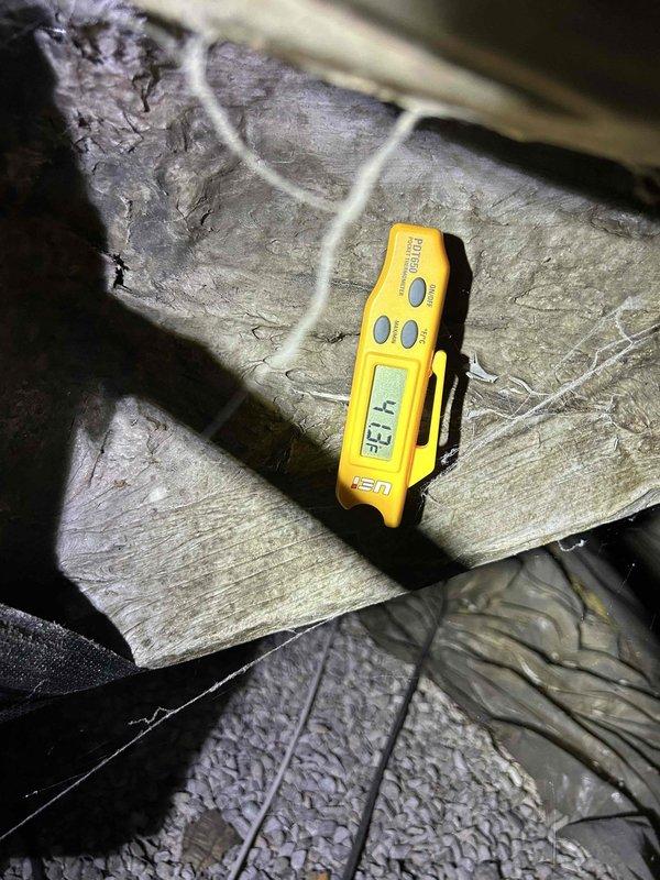 Completed preventive maintenance tune-up on heat pump and air handler system located in crawl space as part of care plan service. Performed standard diagnostic testing using digital instrumentation, recording temperature readings of 92.1°F, and inspected dual-run capacitor rated at 35+5µF 440V for proper operation and electrical connections. Customer will provide their own filter for the unit.