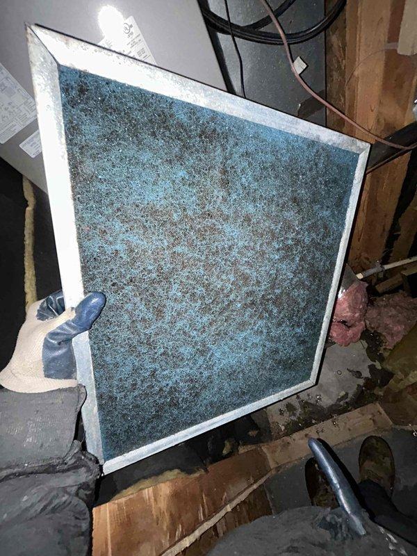 Completed Club Green preventive maintenance tune-up on heat pump and air handler system located in crawlspace. Performed comprehensive inspection of air handler unit, verifying proper operation of control board, electrical connections, and blower assembly. Customer provided their own air filter for the system. All components found operating within normal parameters, with wiring connections secure and control systems functioning properly.