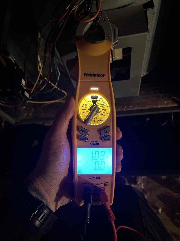 Completed comprehensive AC tune-up maintenance on dual-zone system with heat pump/air handler units located in basement and attic. Performed electrical diagnostics using digital multimeter to verify proper voltage and amperage across all circuits, inspected internal wiring connections and transformer components, and replaced customer-supplied air filters (20x20x1 and 25x25x1). All systems tested and operating within manufacturer specifications.