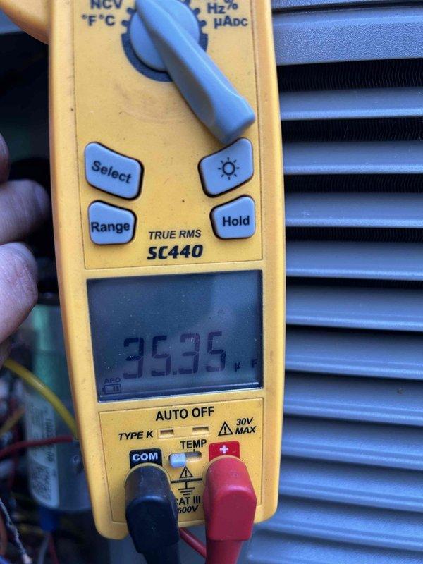 Completed Gold Level prepaid maintenance on single-system HVAC unit with AC and gas furnace located under stairs. Performed thorough cleaning of outdoor condenser coil, inspected and tested furnace operation to ensure readiness for heating season, and cleared condensate drain line which showed visible mold growth. Replaced 16x25x1 air filter, verified system electrical readings showing 35.35 volts at condenser unit, and confirmed proper operation of all components.