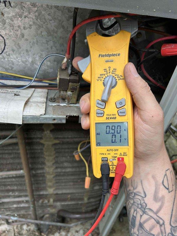 Completed preventative maintenance tune-up on two air conditioning systems located in crawlspace as part of club membership service. Performed comprehensive electrical diagnostics using digital multimeter to verify system amperage, voltage, and temperature readings on both units. Inspected evaporator coils, refrigerant lines, electrical connections, and overall system operation to ensure proper function and efficiency. Customer provided filters for installation during service visit.