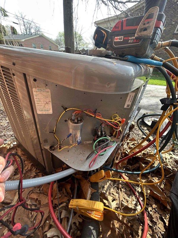 Completed Gold Level prepaid maintenance on single-zone residential air conditioning system with gas furnace located in lower level closet. Performed comprehensive inspection of indoor and outdoor units, replaced customer-provided 16x25x1 air filter, checked electrical connections and capacitor at condenser unit, verified refrigerant pressures using manifold gauges, and documented system condition with photos. All components operating within normal parameters upon completion.