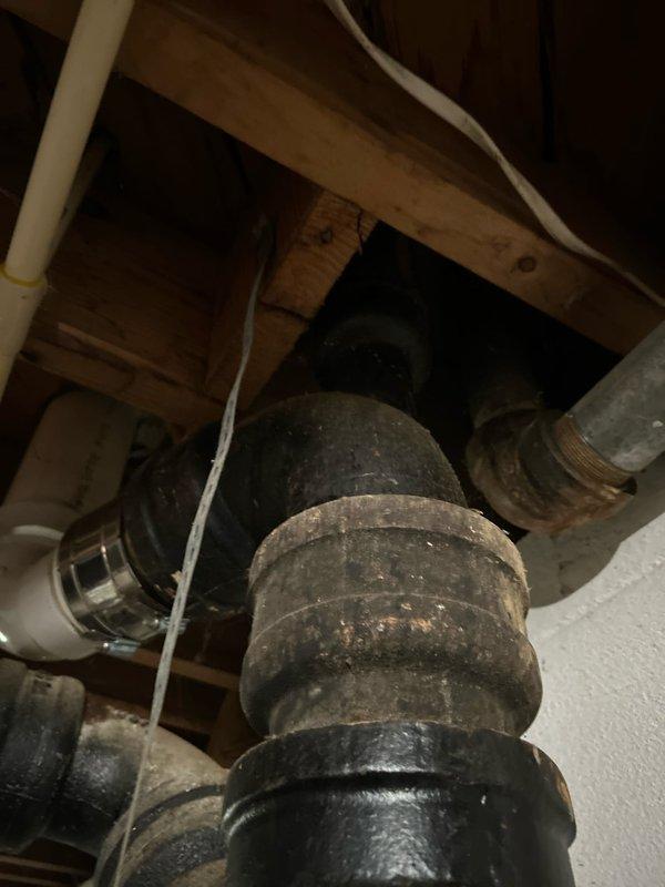 Responded to a main drain blockage causing toilet backup into shower. Accessed main drain cleanout in basement utility area and cleared obstruction in the primary waste line. Verified proper drainage flow through the system, restoring normal function to affected fixtures.