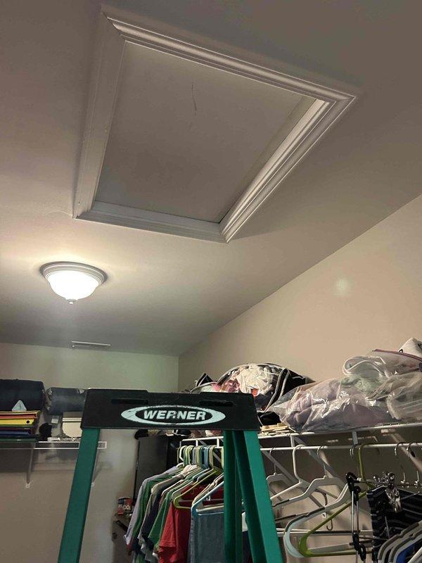 Responded to no-cooling complaint on 15-year-old upstairs electric air conditioning system maintaining 4 degrees above setpoint. Accessed attic-mounted air handler unit for diagnostic evaluation. Performed system inspection including airflow assessment, refrigerant charge verification, and component operational testing. Evaluated air handler, ductwork connections, and condensate drainage system. Inspected flexible duct runs and supply plenum connections for proper sealing and airflow distribution. Checked electrical connections, capacitor function, and blower motor operation. Assessed insulation levels and attic conditions affecting system performance. Provided customer with findings and recommended solutions to restore proper cooling capacity and temperature control for aging system.