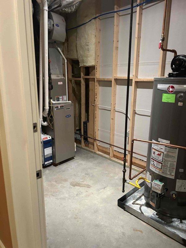 Accessed outdoor HVAC unit via rear pool entrance and successfully replaced failed capacitor to restore system operation. Documented existing equipment configuration and obtained detailed measurements and photographs of Unit #3 for upcoming system replacement quote, including assessment of outdoor condensing units and indoor mechanical systems.