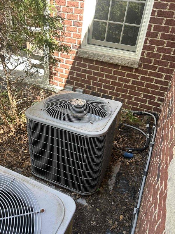 Accessed outdoor HVAC unit via rear pool entrance and successfully replaced failed capacitor to restore system operation. Documented existing equipment configuration and obtained detailed measurements and photographs of Unit #3 for upcoming system replacement quote, including assessment of outdoor condensing units and indoor mechanical systems.