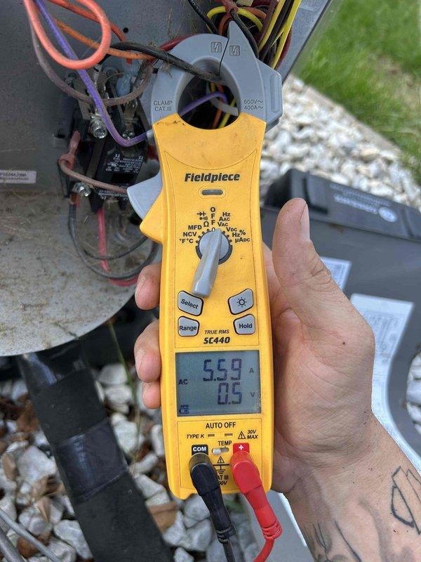 Completed comprehensive Club Duo maintenance service on two 6-year-old heat pump systems with air handlers located in basement. Performed full system diagnostics including electrical measurements, temperature readings, and airflow verification on both units. Customer provided filters for installation during service visit.