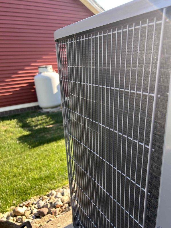 Completed comprehensive care plan tune-up on heat pump and air handler system installed in 2023, with equipment located in crawlspace. Performed standard maintenance procedures including inspection of outdoor condenser unit, which was found in good operating condition with clean coil fins and properly functioning components. Customer will provide their own air filters for the system, and noted that property's mini-split unit is not covered under current care plan membership.