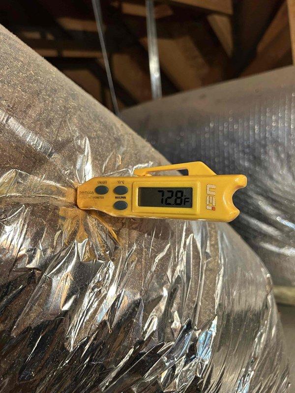 Replaced defective blower motor on upstairs HVAC unit and performed comprehensive system inspection. Verified proper airflow and temperature differential across supply and return ducts, confirming system operation within manufacturer specifications with no additional issues detected.