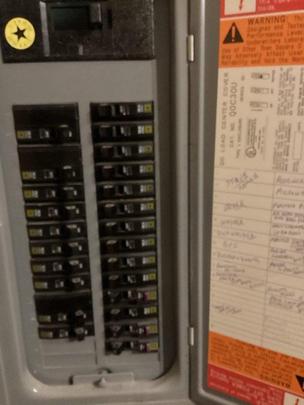 Conducted comprehensive electrical assessment for standby generator installation at residential property. Evaluated existing 200-amp main electrical panel to determine compatibility and capacity for generator integration, documenting current circuit configuration and available breaker positions. Inspected natural gas service infrastructure, including existing gas meter and supply lines, to verify adequate fuel source capacity and pressure ratings for proposed generator unit. Photographed electrical panel interior showing circuit breaker arrangement and labeling, as well as exterior gas metering equipment to support load calculations and utility coordination requirements for generator hookup specifications.