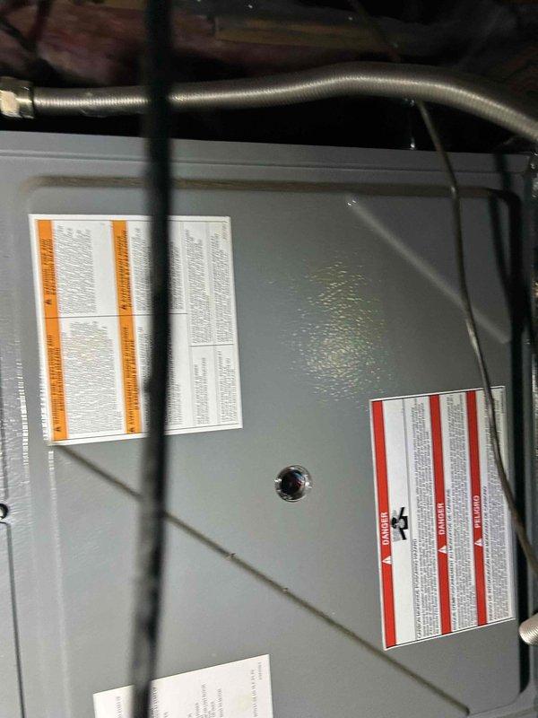 Completed preventive maintenance tune-up on air conditioning system and gas furnace unit. Customer provided their own #213 filter for installation. Performed comprehensive system inspection, documented equipment condition with photographs of exterior cabinet and internal control board components including fuses and electrical connections, and verified proper operation of all HVAC components per manufacturer specifications.