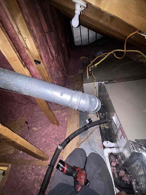 Responded to no cooling complaint on residential gas furnace and air conditioning system with air handler located in attic. Upon inspection, diagnosed system issue affecting cooling performance. Performed necessary diagnostic procedures on HVAC equipment, including examination of refrigerant lines, ductwork, and air handler components. Completed repairs to restore proper cooling operation and verified system functionality before departure.