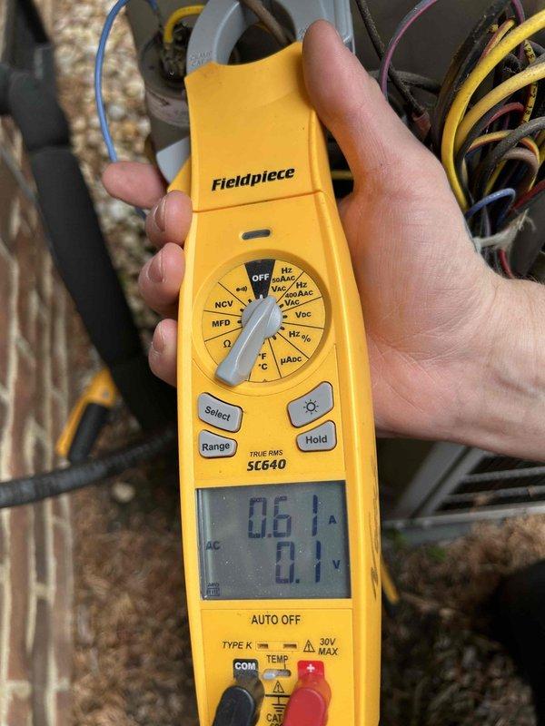 Performed scheduled Care Plan maintenance on air conditioning system and gas furnace. Completed comprehensive tune-up including electrical diagnostics with amp and voltage readings on outdoor unit components. Verified capacitor operation and measured system performance parameters. Checked humidifier as requested during visit. System operating within normal specifications upon completion of maintenance procedures.