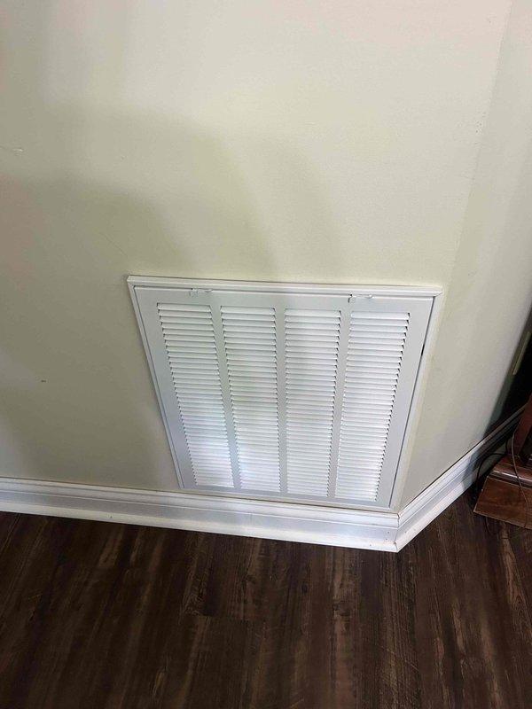 Completed annual Care Plan maintenance tune-up on AC and gas furnace equipment located in attic accessed via garage spring stairs. Replaced air filters per plan specifications: one 20x20x1 and one 16x20x1 filter installed at return air vents. Performed standard system inspection, verified proper operation of both heating and cooling components, and documented equipment condition with photos.