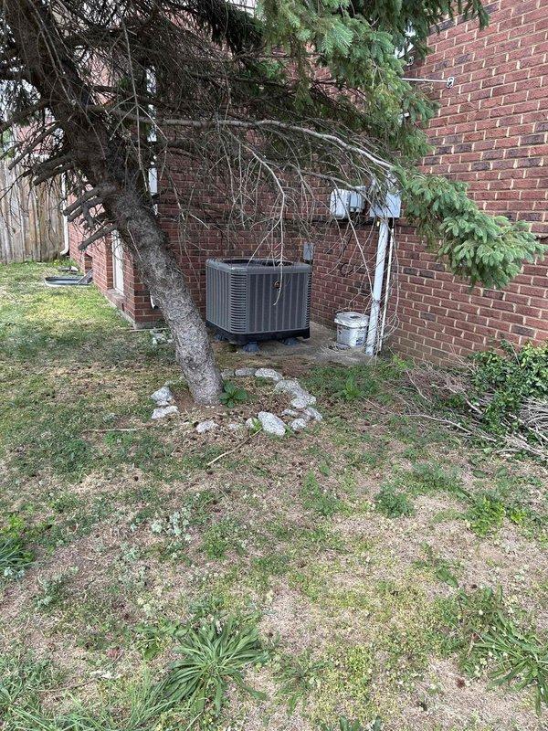 Completed full residential HVAC system replacement with installation of RUUD 2.5 ton 14.3 SEER2 heat pump (model RP14AY30AJ2NA), RUUD 2.5 ton air handler (model RH2TY3617STANNJ), and RUUD 15KW heat kit (model RXBH-1724A15J-B). Installed digital thermostat, trap, SS2 coil drain safety water sensor, ceiling saver overflow drain pan with water sensor, and standard sized air filter rack. Replaced condensate pump and installed transitions to existing ductwork in attic space. Outdoor unit positioned on existing concrete pad with installation of snow legs, electrical whip kit, electrical disconnect box, refrigerant line insulation, and refrigerant line filter. Removed and properly disposed of existing equipment. Obtained all applicable permits and ensured code compliance throughout installation. System tested and verified operational with proper refrigerant charge and airflow.