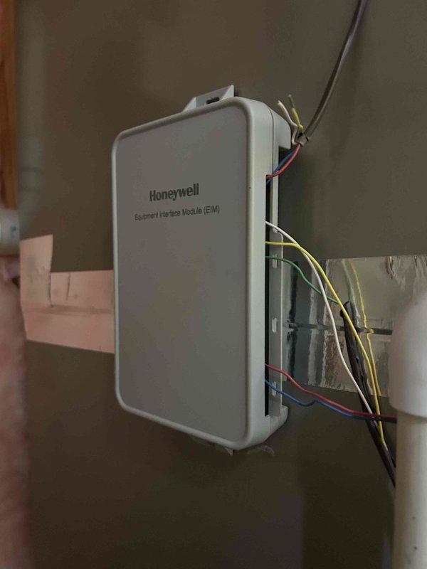 Responded to no cooling complaint on 2-year-old electric HVAC system located on first floor clinic. Upon arrival, found thermostat calling for cooling with system set to 73°F but space temperature at 75°F. Performed diagnostic evaluation of indoor unit and verified proper power supply to equipment. Inspected Honeywell Equipment Interface Module and confirmed all low-voltage wiring connections were secure with no visible damage to control circuits. System successfully restored to normal cooling operation.
